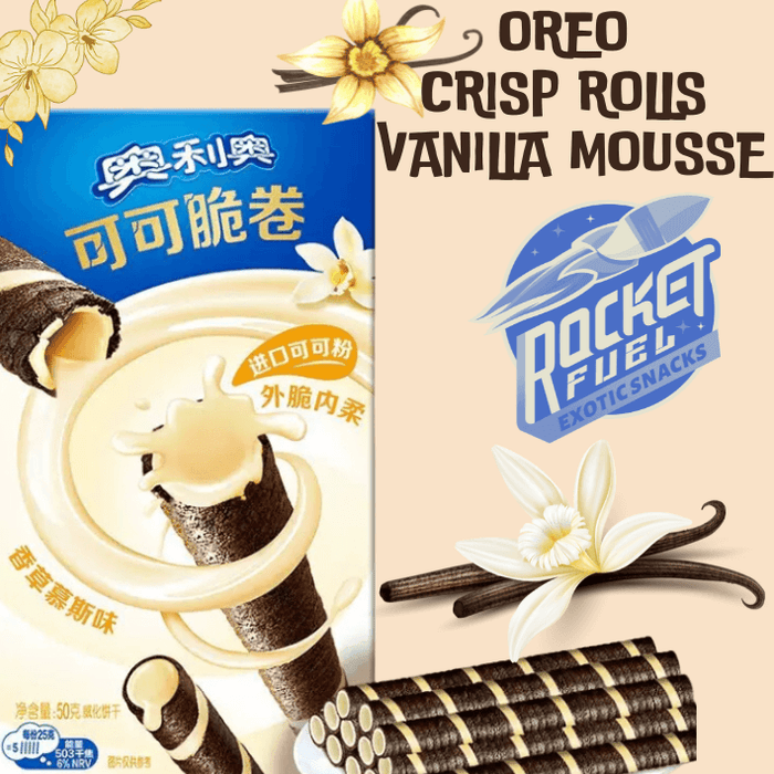 Oreo Crisp Rolls Vanilla Mousse -Rocket Fuel Snack