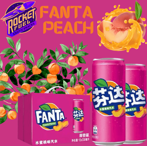  Fanta Peach Can - Rocket Fuel Snack 