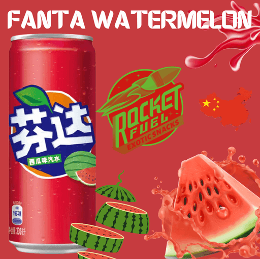 Fanta - Watermelon Flavor Soda - 330ml (CHINA)