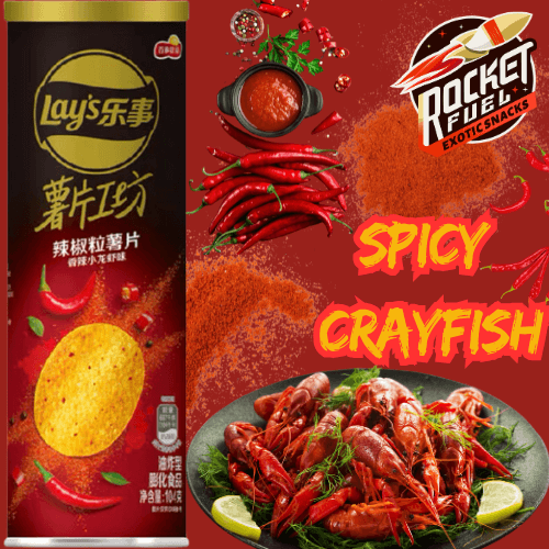 Lay's - Spicy Crayfish Potato Chips - 104g (CHINA)