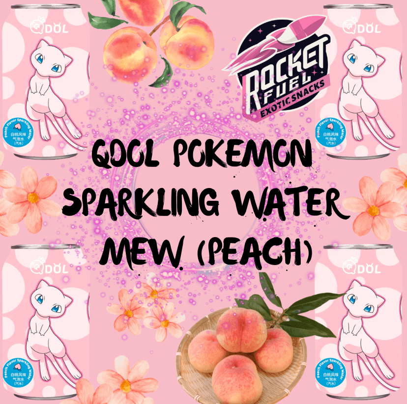 QDOL POKEMON SPARKLING WATER MEW PEACH  - Rocket Fuel Snack